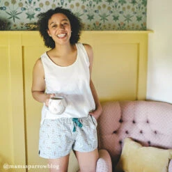 Giraffe Ladies Pyjama Shorts -Sophie Allport Shop 26. mamasparrowblog GiraffePJShorts