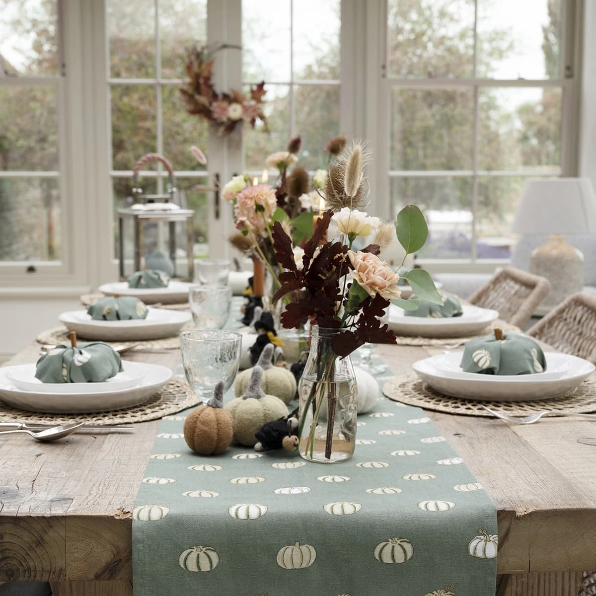 Pumpkin Felt Table Decorations (Set of 3) Pumpkin Felt Table Decorations (Set Of 3) -Sophie Allport Shop AW22 Halloween all90810 all90300 cfff903s tfd9003 cfff90h3s table decoration portrait lifestyle 3 high res square