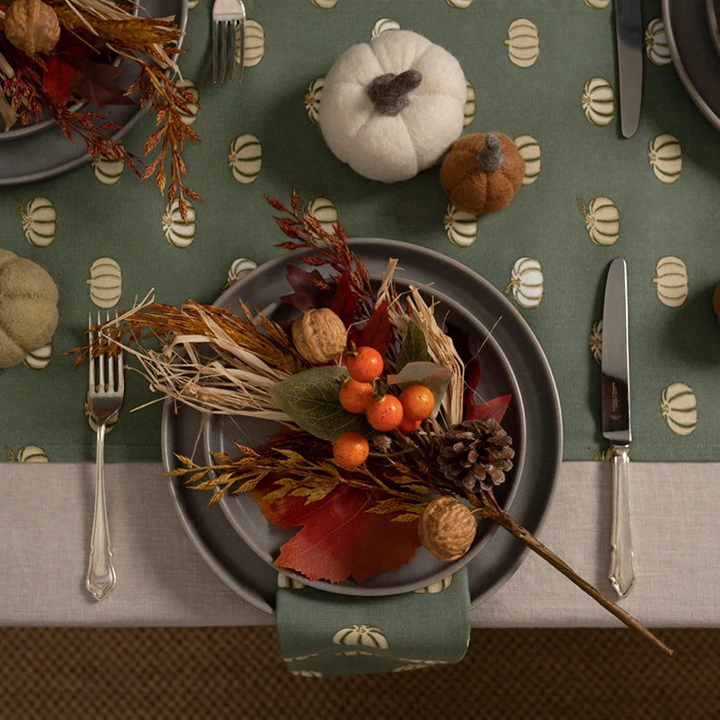 Pumpkin Felt Table Decorations (Set of 3) Pumpkin Felt Table Decorations (Set Of 3) -Sophie Allport Shop AW22 Halloween all90810 tfd9003 all90300 tabletop lifestyle high res square