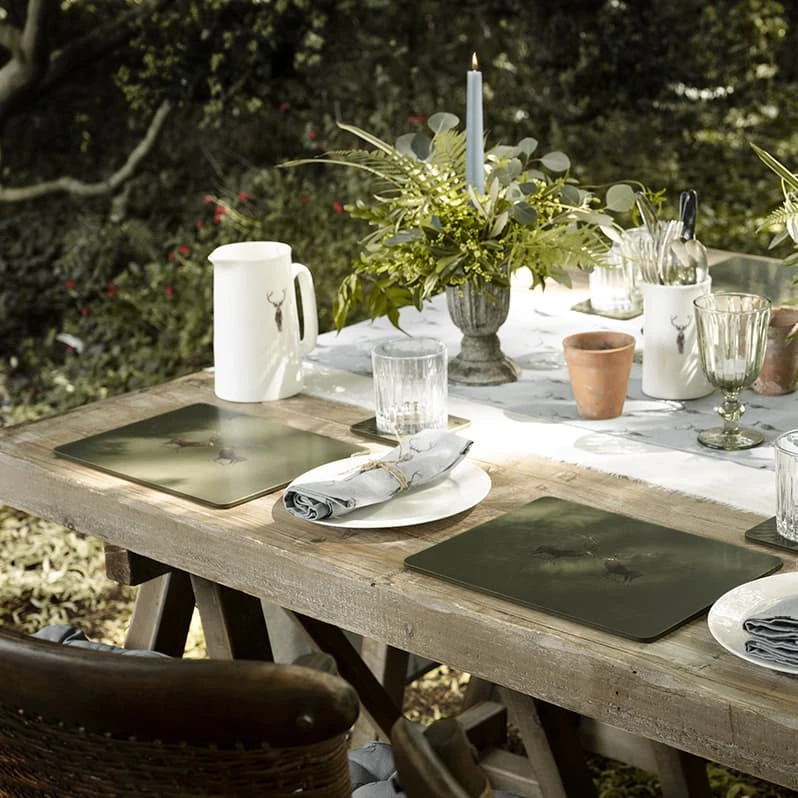 Highland Stag Coasters (Set Of 4) -Sophie Allport Shop AW22 HighlandStag Hero6 Lifestyle high res square 7092f6cc dfe3 4348 b673 0cb7671a6f60