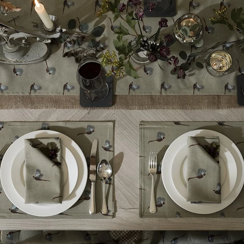 Pheasant Table Runner Pheasant Table Runner -Sophie Allport Shop AW22 Pheasant Lifestyle Hero6 high res square f1ed2c2d d723 4b1e 827c baf69a94c0f8