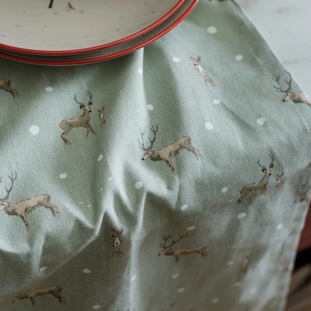Christmas Stags Tea Towel Christmas Stags Tea Towel -Sophie Allport Shop AW23 ALL114601 DETAIL