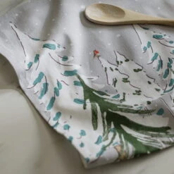 Christmas Stags Scene Tea Towel -Sophie Allport Shop AW23 ALL114601S DETAIL ALT