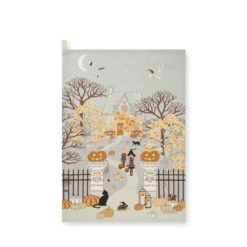Trick Or Treat Scene Tea Towel -Sophie Allport Shop AW23 ALL117601S CUTOUT Custom