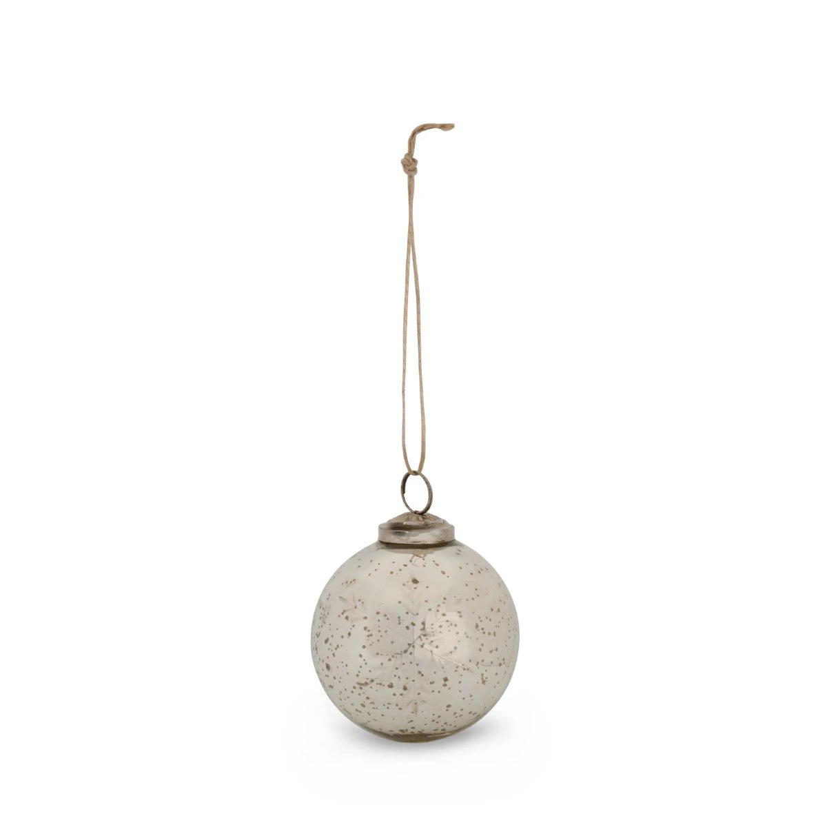 Glass Silver Etched Snowflake Bauble Glass Silver Etched Snowflake Bauble -Sophie Allport Shop AW23 C13738 CUTOUT Custom