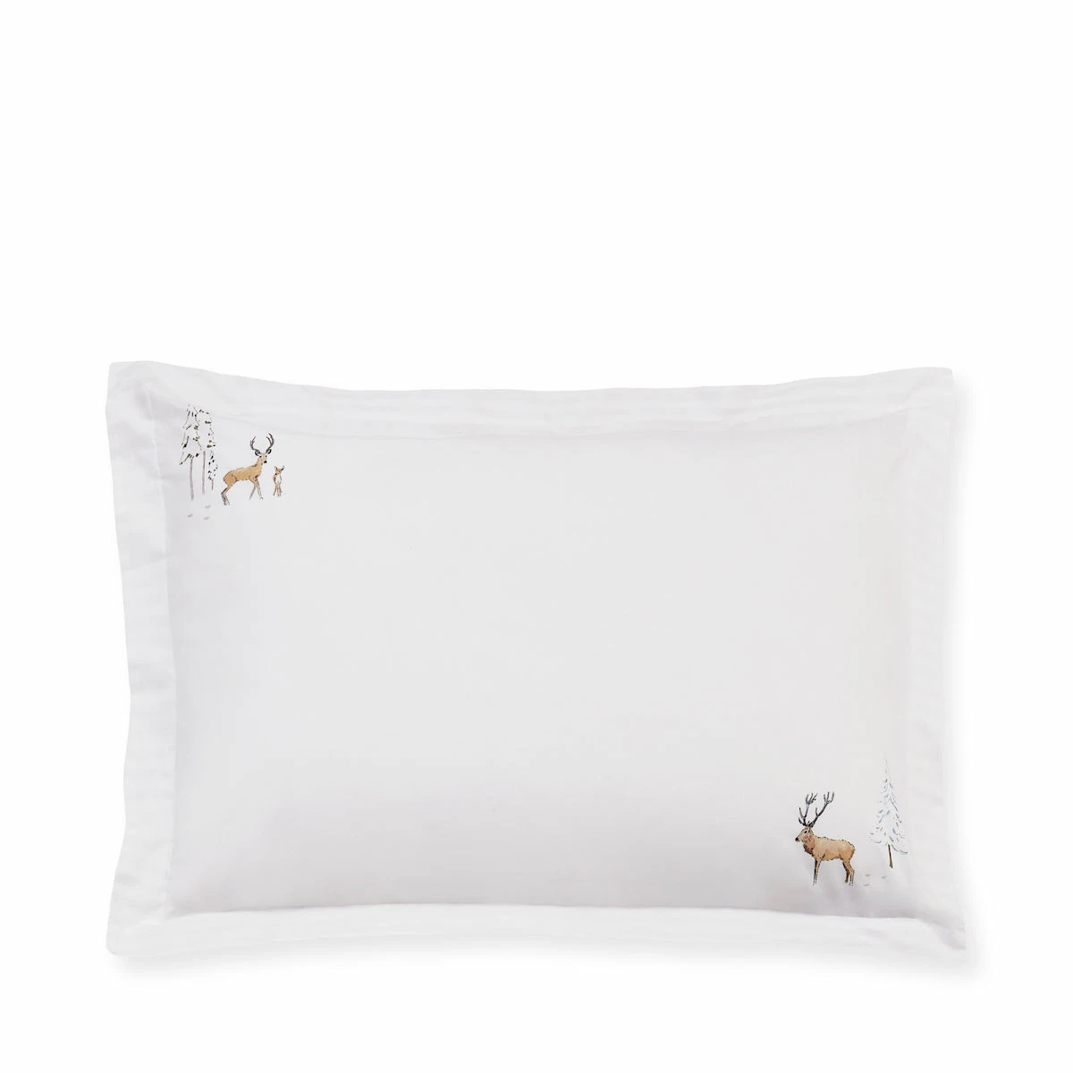 Christmas Stags Pair of Oxford Pillowcases Christmas Stags Pair Of Oxford Pillowcases -Sophie Allport Shop AW23 CHRISTMASSTAGS01 CUTOUT 1