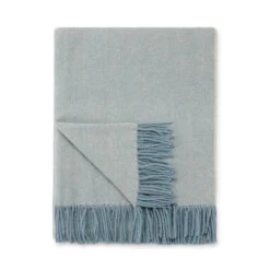 Wool Throw - Duck Egg -Sophie Allport Shop AW23 KTWCDDE CUTOUT Custom