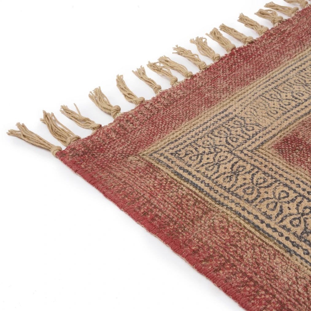 Printed Natural Rug with Pink Edge Printed Natural Rug With Pink Edge -Sophie Allport Shop SS24 6463 00 CUTOUT 2