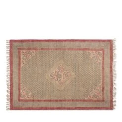 Printed Natural Rug With Pink Edge 4 Printed Natural Rug With Pink Edge -Sophie Allport Shop SS24 6463 00 CUTOUT