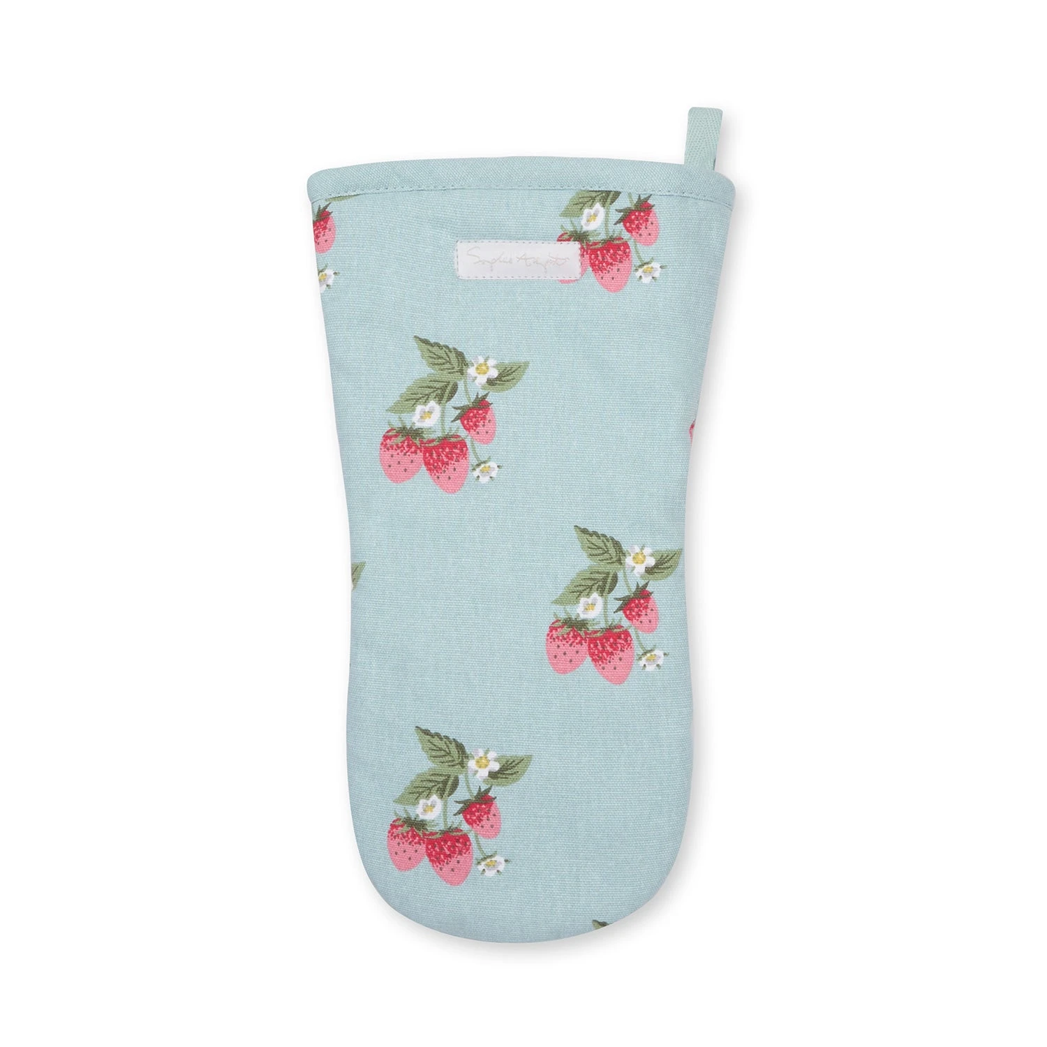 Strawberries Blue Oven Mitt Strawberries Blue Oven Mitt -Sophie Allport Shop SS24 ALL97B150M CUTOUT