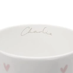 Hearts Pink Mug 7 Hearts Pink Mug -Sophie Allport Shop SS24 BM3402 CUTOUT DETAIL PERSONALISATION
