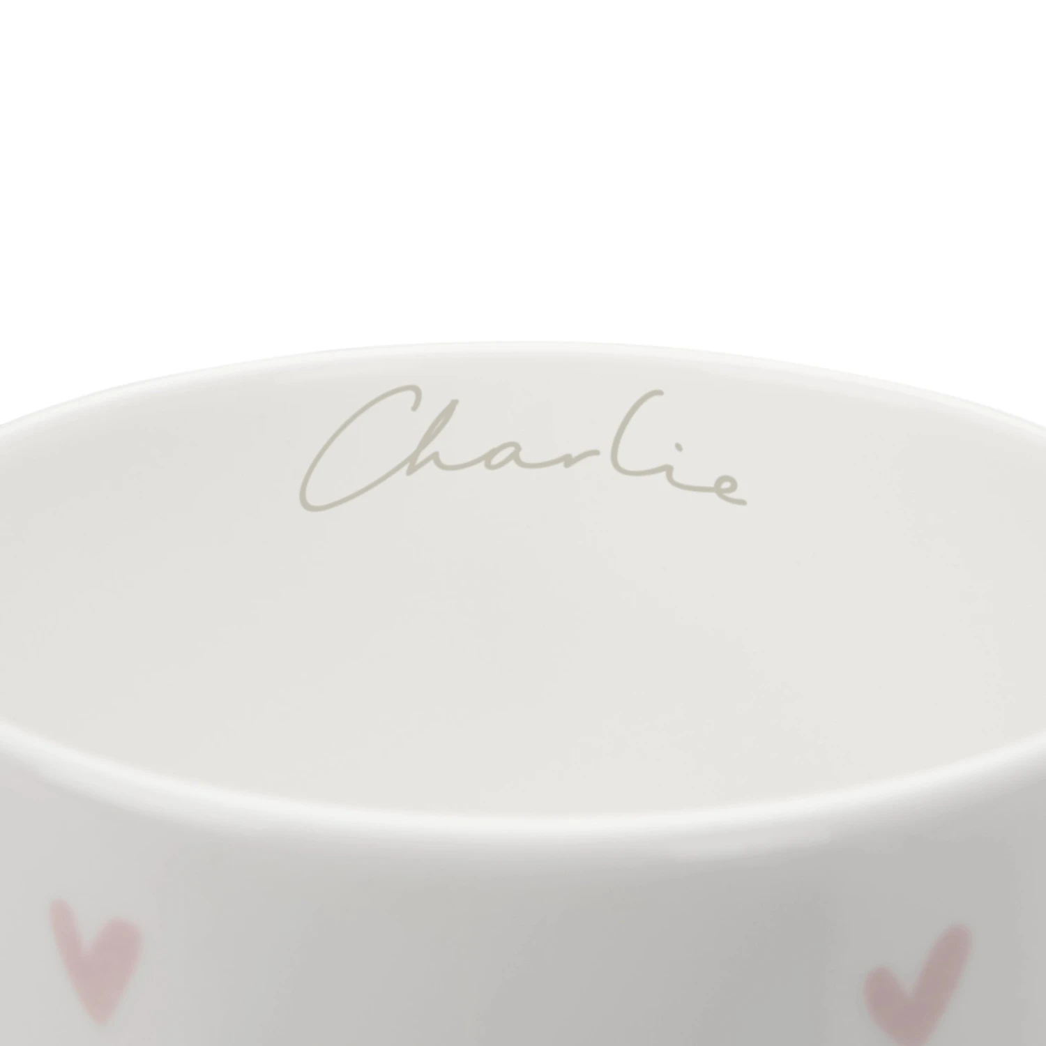 Hearts Pink Mug Hearts Pink Mug -Sophie Allport Shop SS24 BM3402 CUTOUT DETAIL PERSONALISATION