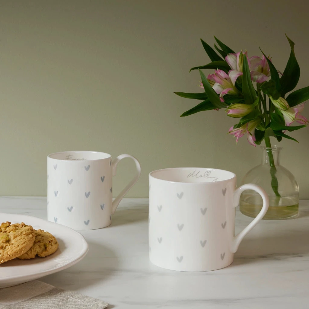 Hearts Grey Mug Hearts Grey Mug -Sophie Allport Shop SS24 BM3404 IM3405 SQUARE