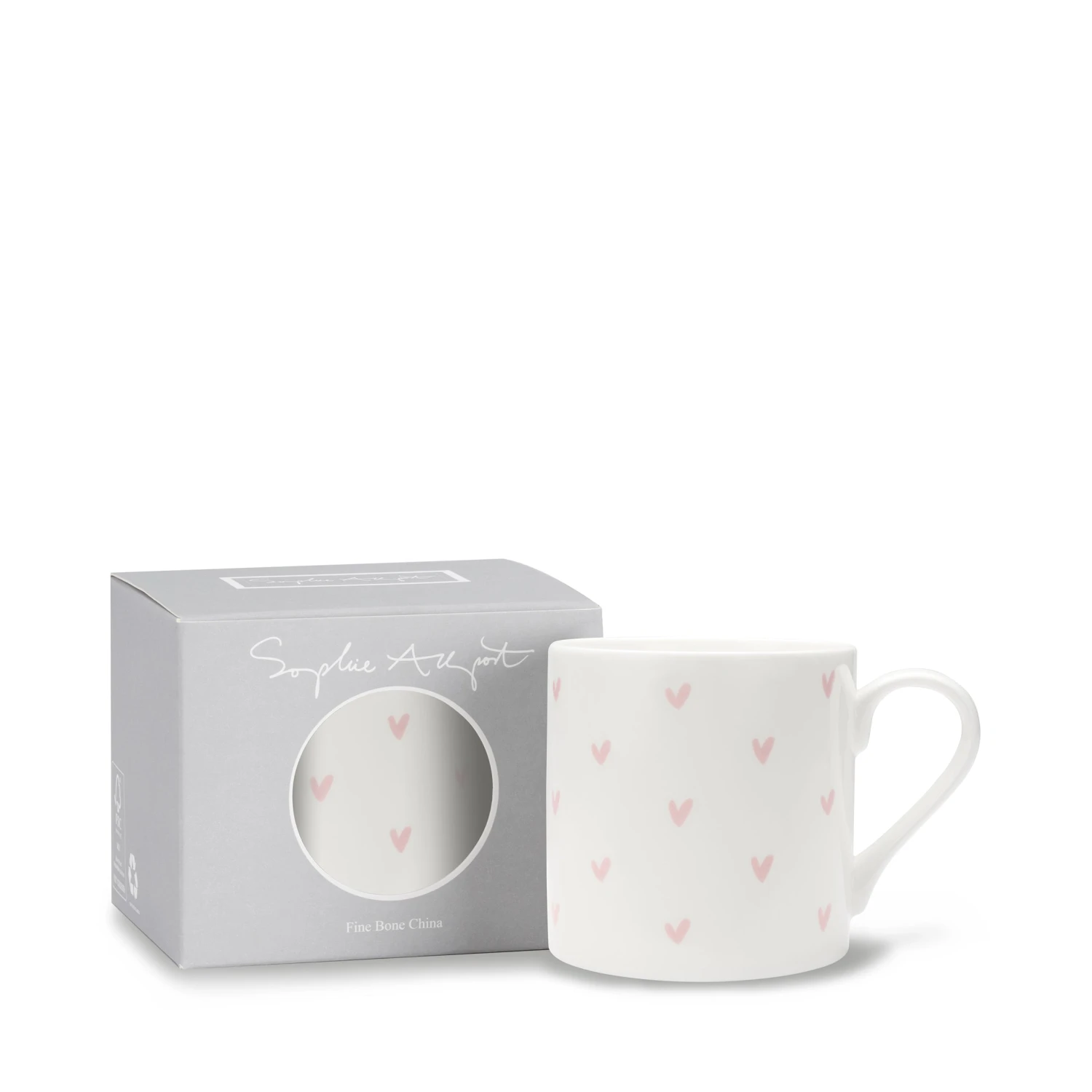 Hearts Pink Mug Hearts Pink Mug -Sophie Allport Shop SS24 IM3403 CUTOUT BOX