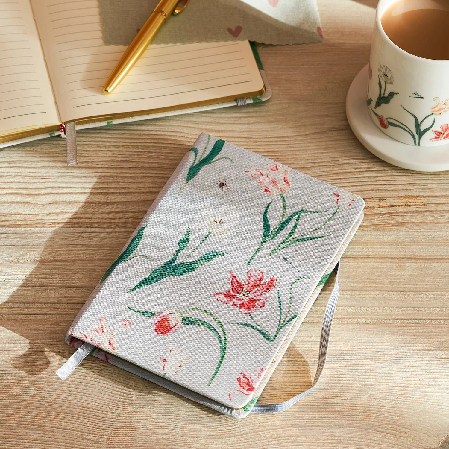 Tulips B6 Fabric Notebook Tulips B6 Fabric Notebook -Sophie Allport Shop SS24 POLY116510B6 SQUARE
