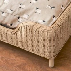 Rattan Pet Bed - Natural 4 Rattan Pet Bed - Natural -Sophie Allport Shop SS24 RATCD750 DETAIL