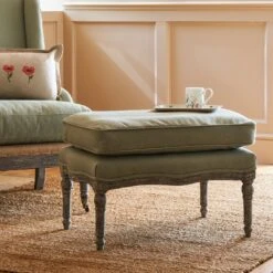Witham Footstool - Pale Green