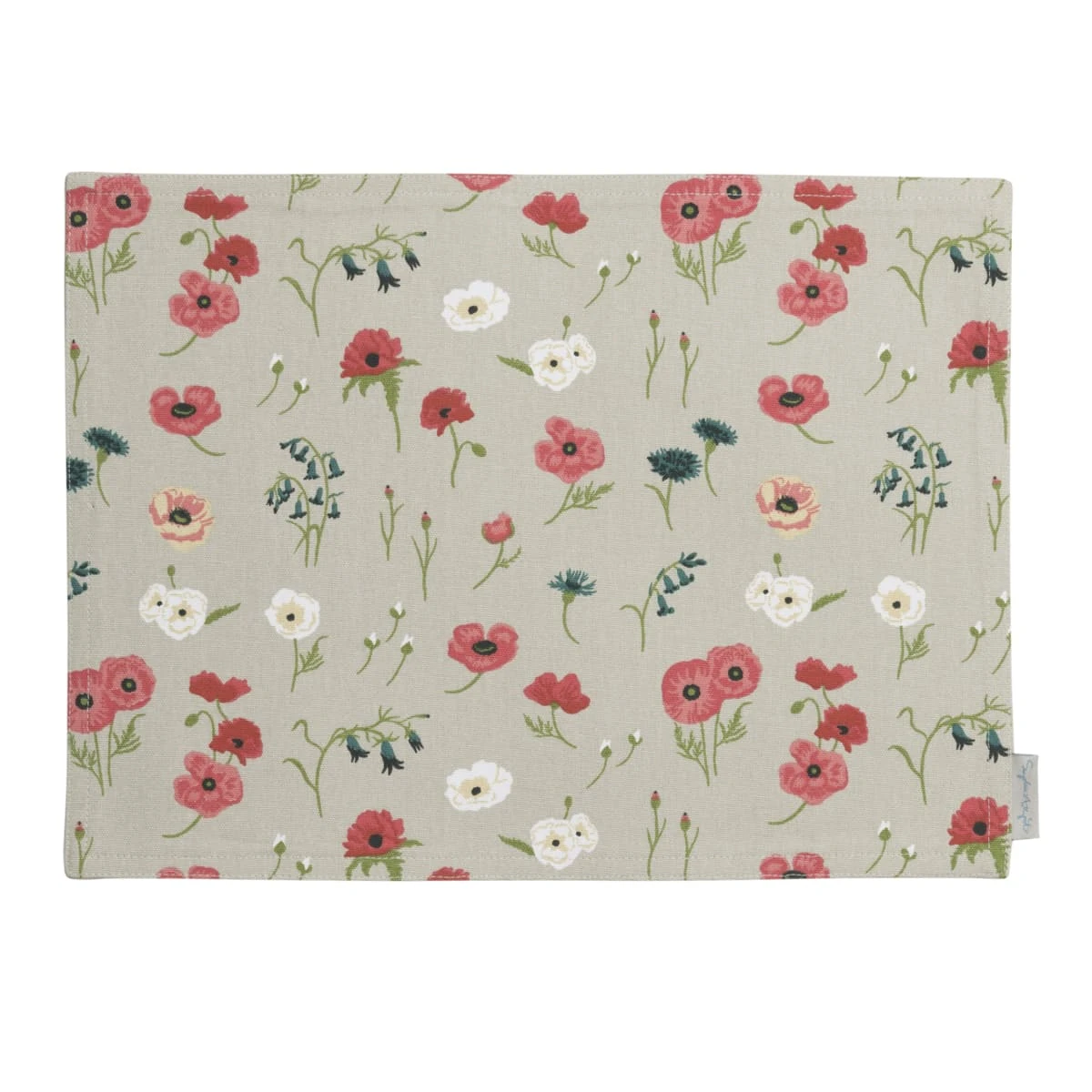 Poppy Meadow Fabric Placemats (Set of 2) Poppy Meadow Fabric Placemats (Set Of 2) -Sophie Allport Shop all103820 poppy meadow fabric placemat cut out high res square