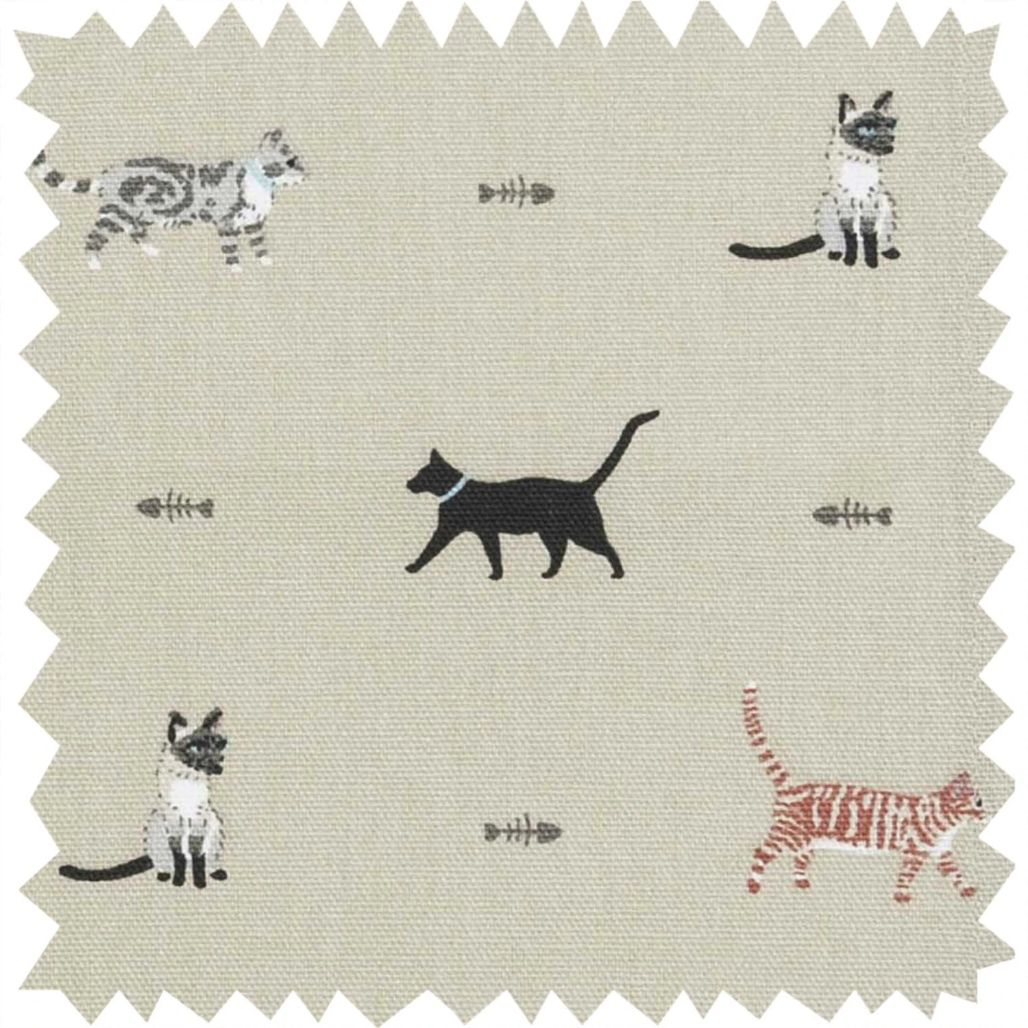 Purrfect Tea Towel Purrfect Tea Towel -Sophie Allport Shop all31000 purrfect fabric swatch high res 71d6c693 1d4a 4265 a07f e3fef53bc95a scaled