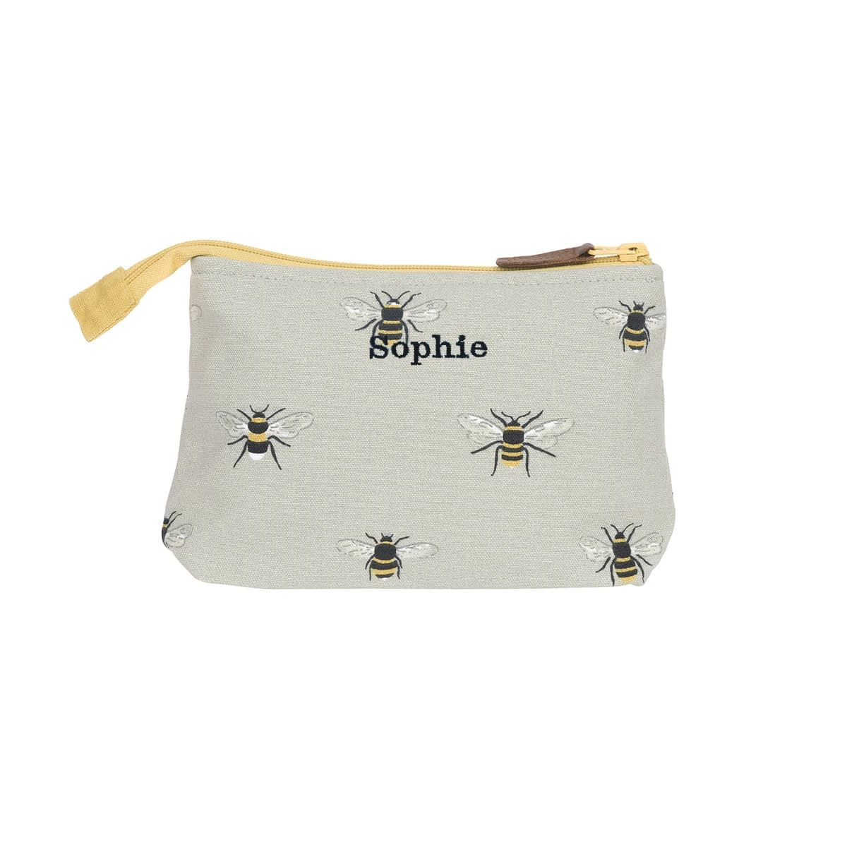 Bees Canvas Makeup Bag Bees Canvas Makeup Bag -Sophie Allport Shop all36510 bees canvas makeup bag personalisation cut out high res square