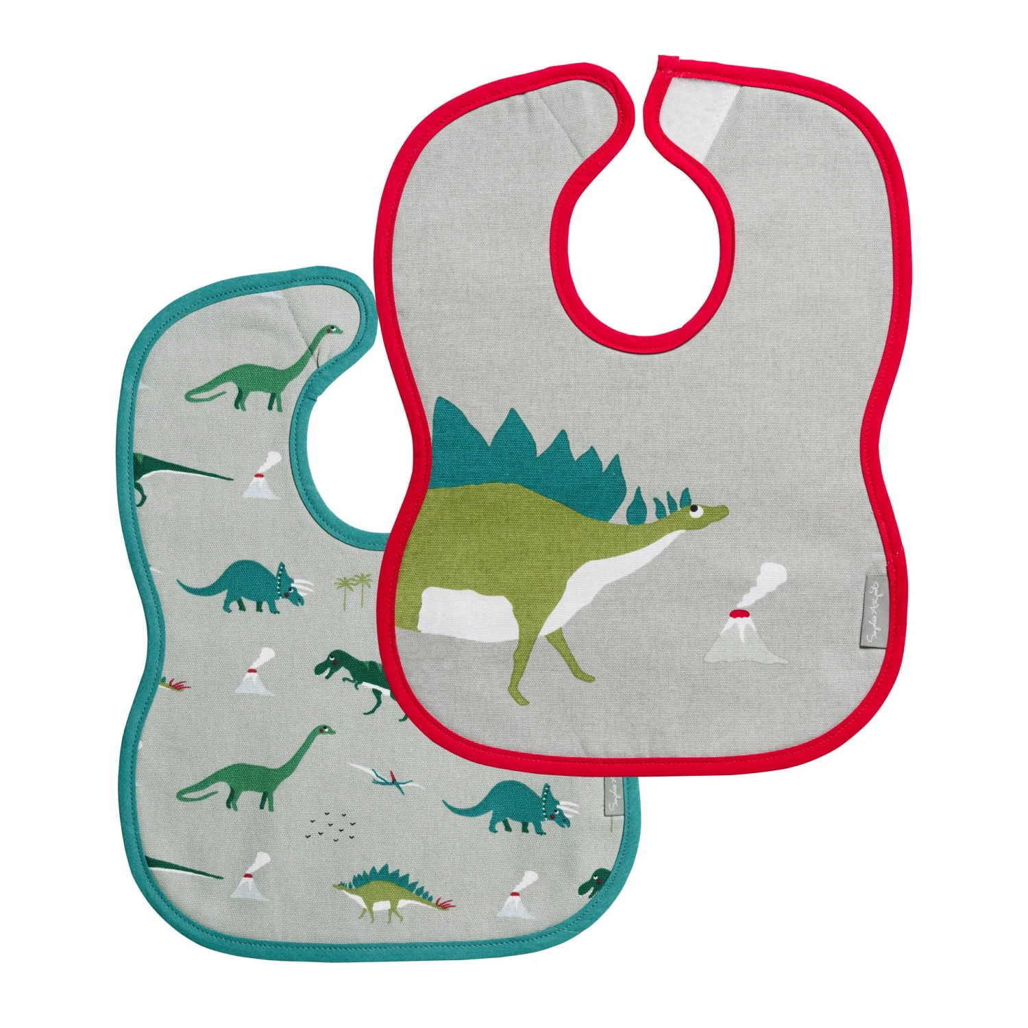 Dinosaur Bibs (Set of 2) Dinosaur Bibs (Set Of 2) -Sophie Allport Shop all45500s dinosaur statement bib set of 2 cut out high res scaled