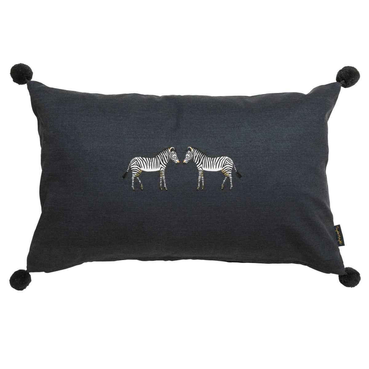 Zebra Embroidered Cushion Zebra Embroidered Cushion -Sophie Allport Shop all67401e zebra zsl cushion embroidered cut out high res square