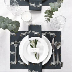 Zebra Napkins (Set Of 4) 2 Zebra Napkins (Set Of 4) -Sophie Allport Shop all67820 all67300 zebra zsl fabric placemat and napkins set of 4 lifestyle high res square ec5ede2b 32d3 41a6 918b 7e71f3933f01