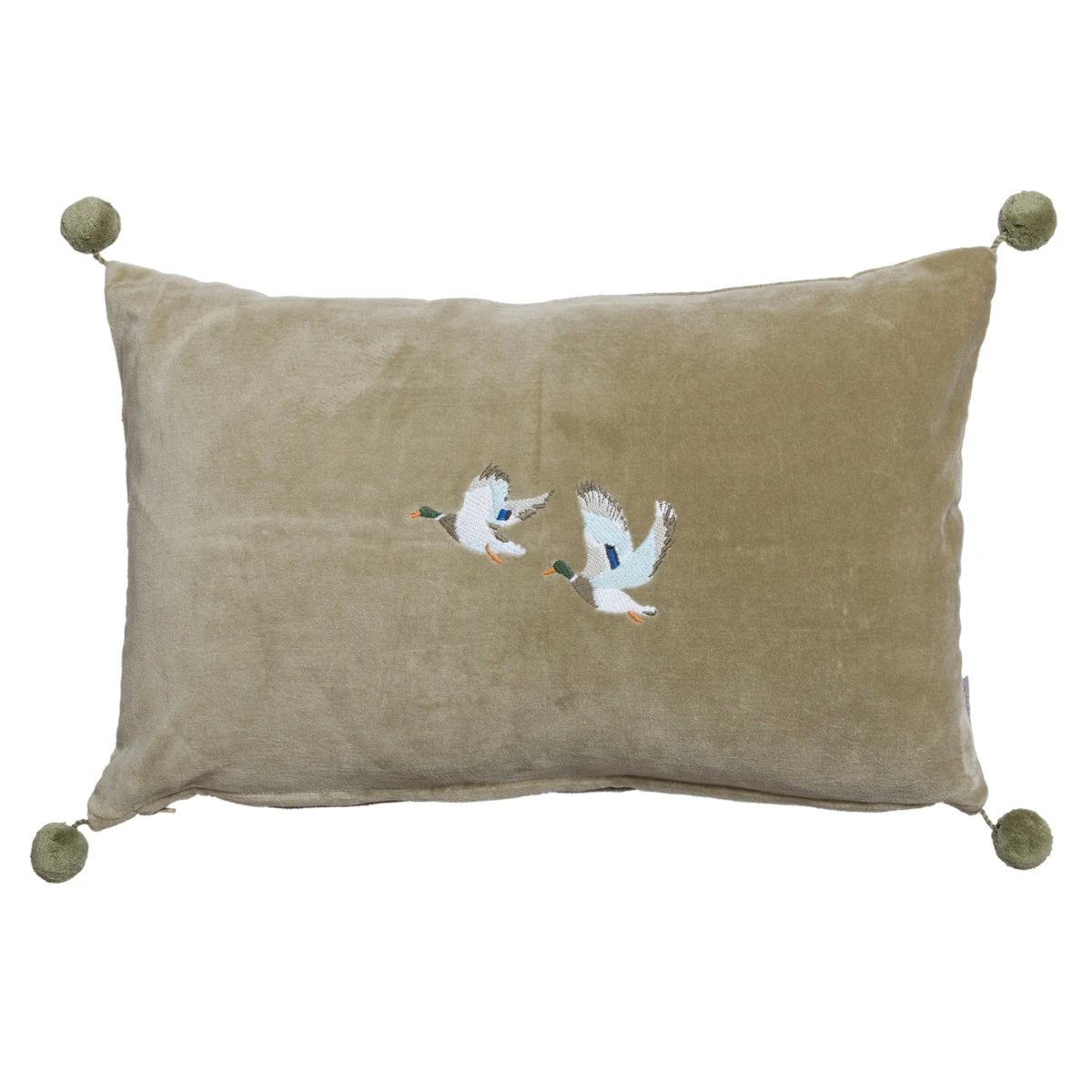 Ducks Embroidered Cushion Ducks Embroidered Cushion -Sophie Allport Shop all71401e ducks velvet embroidered cushion cut out high res square