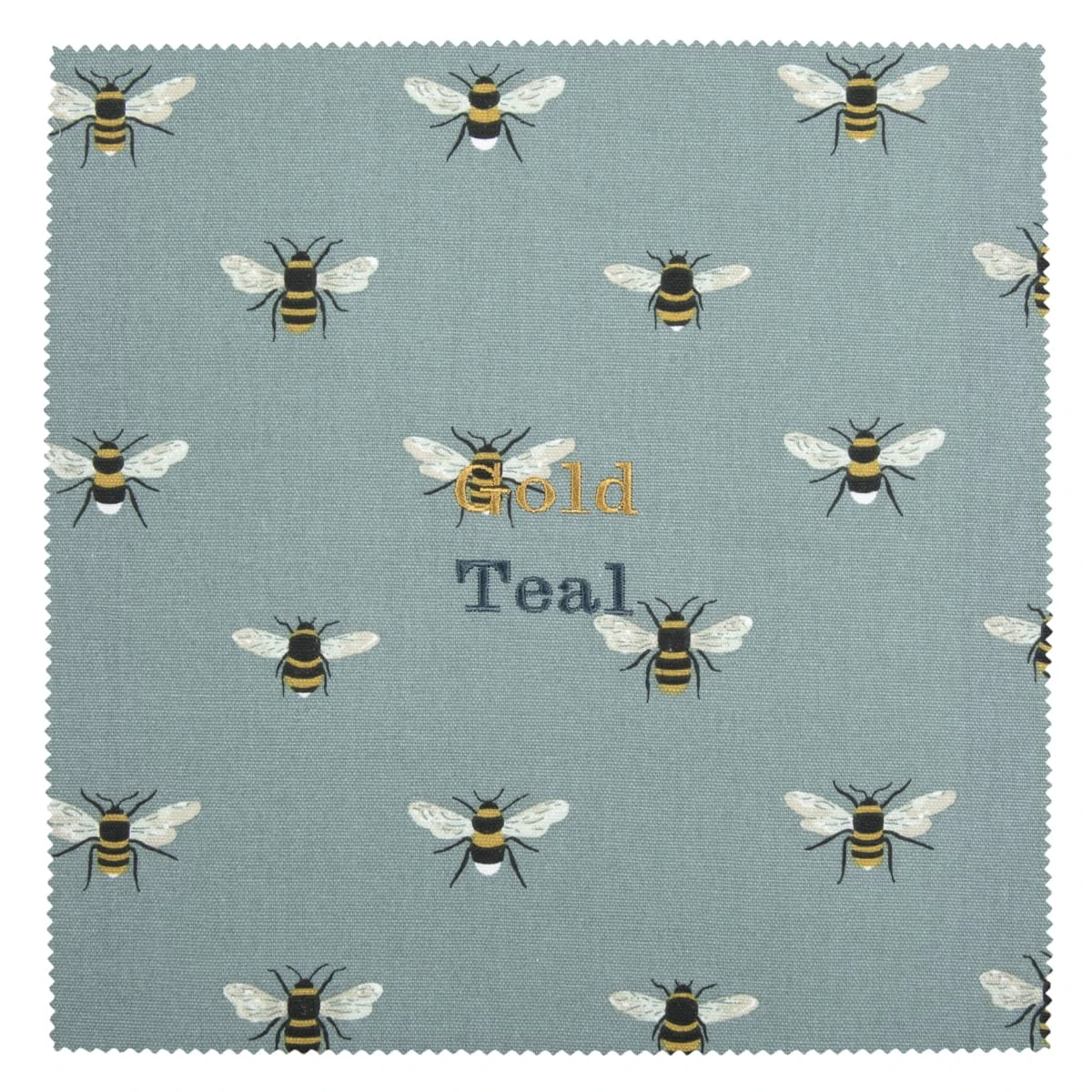 Bees Teal Adult Apron Bees Teal Adult Apron -Sophie Allport Shop all80000 bees teal fabric swatch cut out personalisation cut out high res square