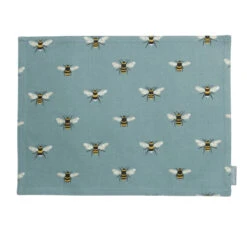 Bees Teal Fabric Placemat