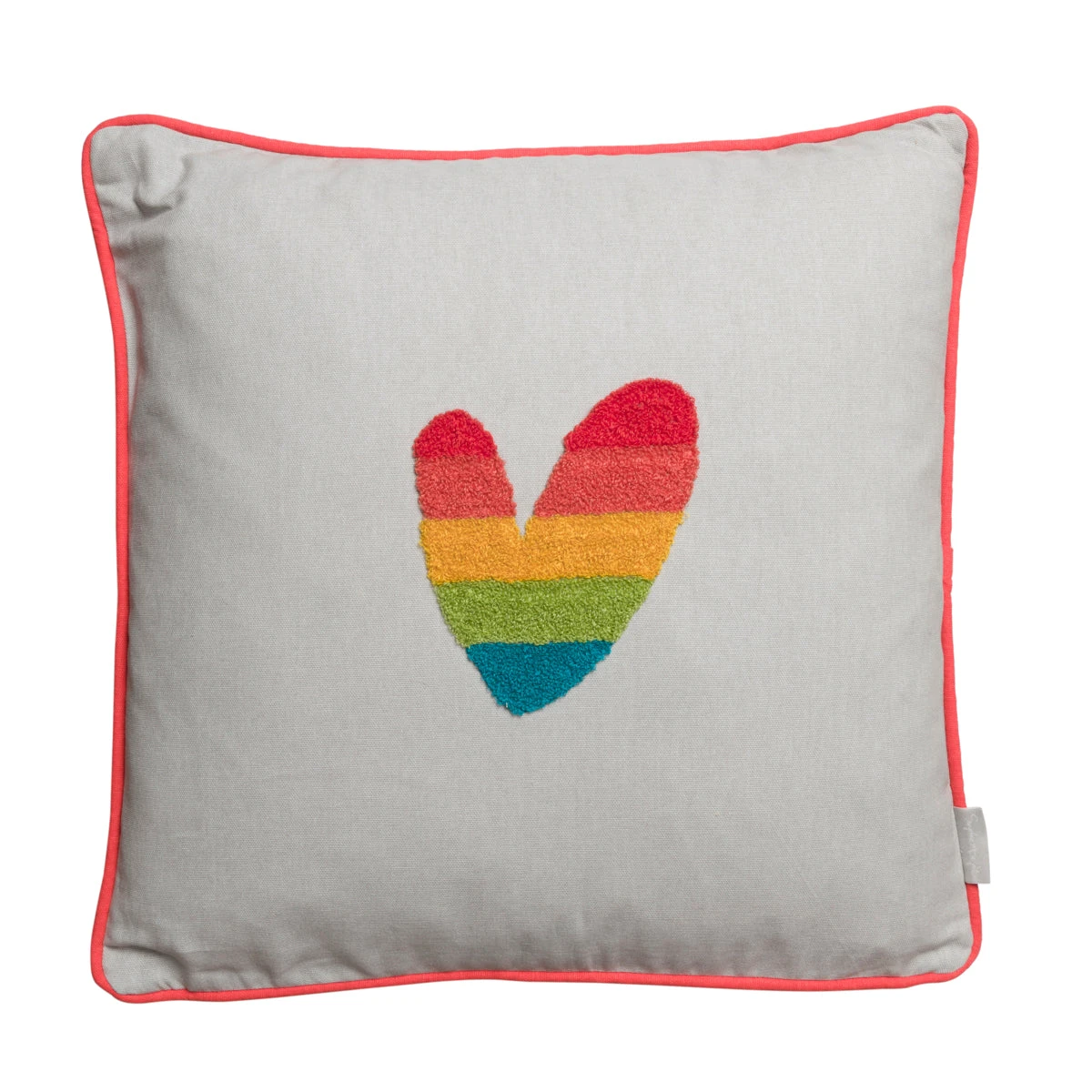 Multicoloured Hearts Embroidered Cushion Multicoloured Hearts Embroidered Cushion -Sophie Allport Shop all81401e hearts multicoloured embroidered cushion cut out high res square