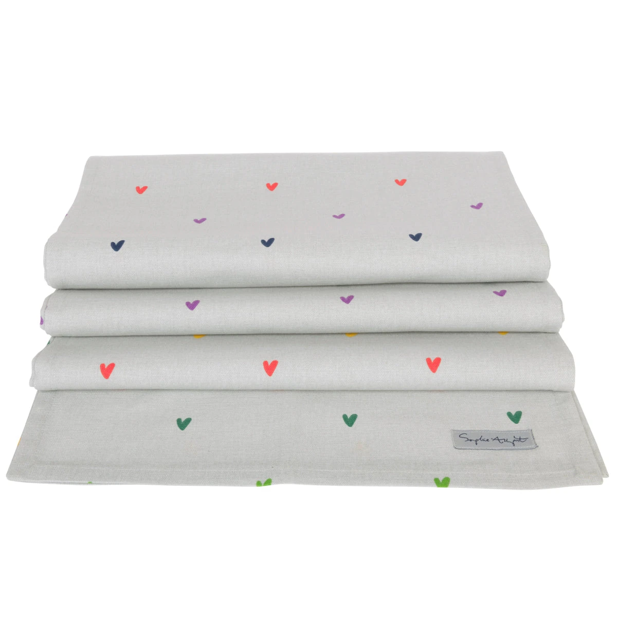 Multicoloured Hearts Table Runner Multicoloured Hearts Table Runner -Sophie Allport Shop all81810 hearts multicoloured table runner cut out high res square