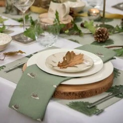 Hedgehogs Stoneware Small Side Plate 1 Hedgehogs Stoneware Small Side Plate -Sophie Allport Shop all83300 ssp83 hedgehog napkins set of 4 and stoneware side plate lifestyle high res square