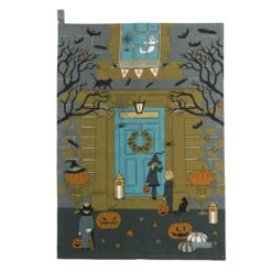 Halloween Tea Towel (Set Of 2) -Sophie Allport Shop all90601 halloween tea towel scene set of 2 cut out high res square