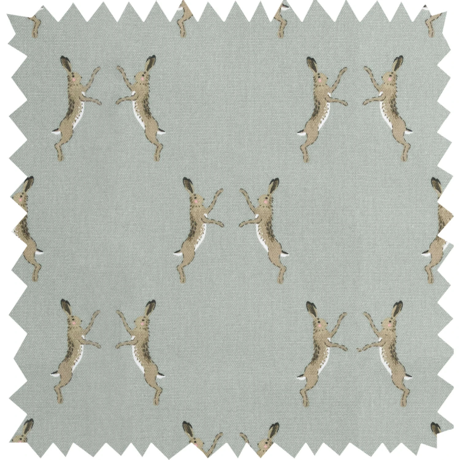 Boxing Hares Fabric by the Metre Boxing Hares Fabric By The Metre -Sophie Allport Shop all95000 boxing hares fabric swatch cut out high res scaled