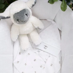 Sheep Soft Toy -Sophie Allport Shop bast4301 pjcj4369 sheep soft toy sleepsuit 6 9 months lifestyle high res square