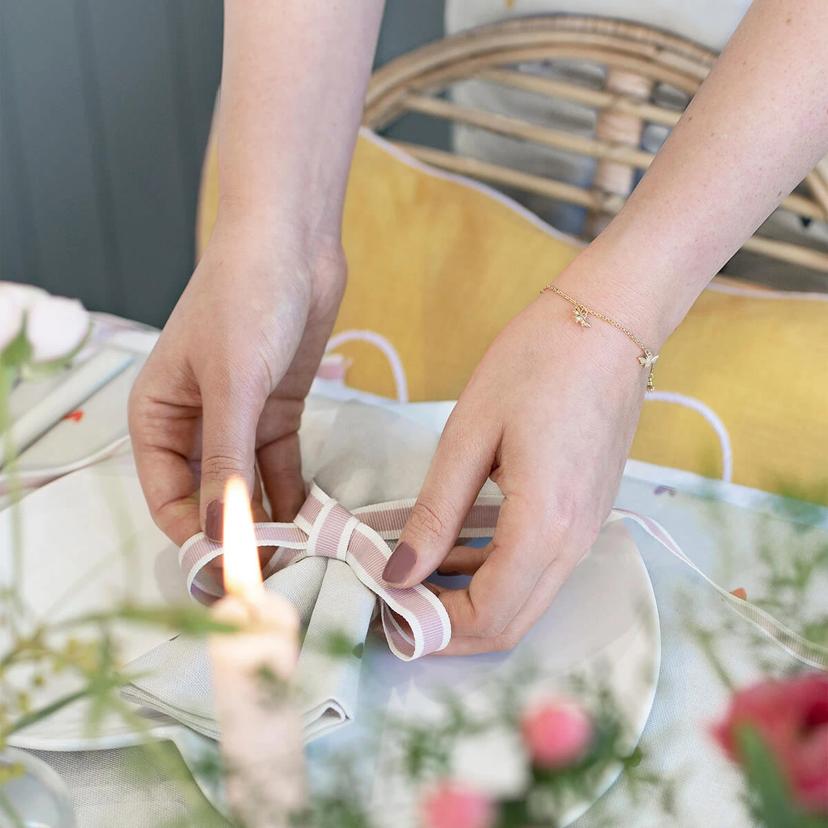 Multicoloured Hearts Napkins (Set of 4) Multicoloured Hearts Napkins (Set Of 4) -Sophie Allport Shop bees bracelet gold multicoloured hearts napkin table setting lifestyle high res square jpg 9f69d769 3e1f 4c27 9d94 bd12c12aa0af