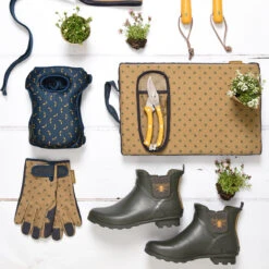 Bees Ankle Wellies 3 Bees Ankle Wellies -Sophie Allport Shop bees gardening collection flatlay 2 lifestyle high res square