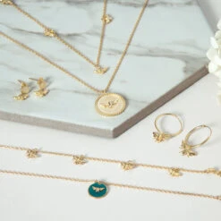 Bees Gold Plated Pendant Necklace -Sophie Allport Shop bees jewellery collection lifestyle high res square 5437a9f6 a85c 4fcb b800 391c187975e5