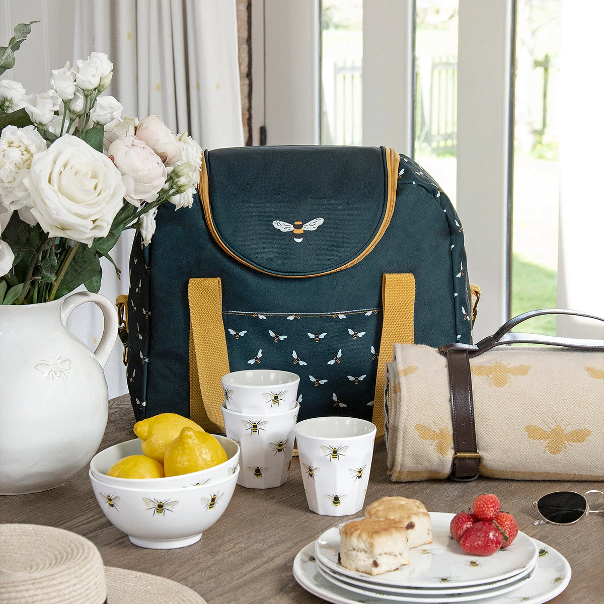 Bees Melamine Bowl Bees Melamine Bowl -Sophie Allport Shop bees picnic collection 2 lifestyle high res square ffb53cbf b4f1 44b3 90f3 8fbf9f544182