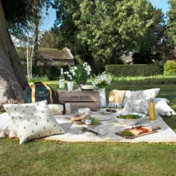 Bees Melamine Side Plate -Sophie Allport Shop bees picnic collection 3 lifestyle high res square de5125e6 d37c 43af a520 84834e5a862e