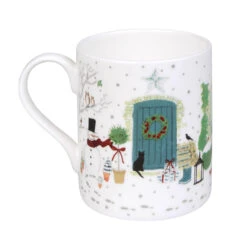 Holly & Berry Home For Christmas Mug -Sophie Allport Shop bm5003 christmas holly and berry home for christmas standard mug back cut out high res