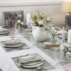 Boxing Hares Fabric Placemat 6 Boxing Hares Fabric Placemat -Sophie Allport Shop boxing hares table setting 3 lifestyle high res square 7aad7b2a 6a62 4c33 810f c5e56f4a28c0