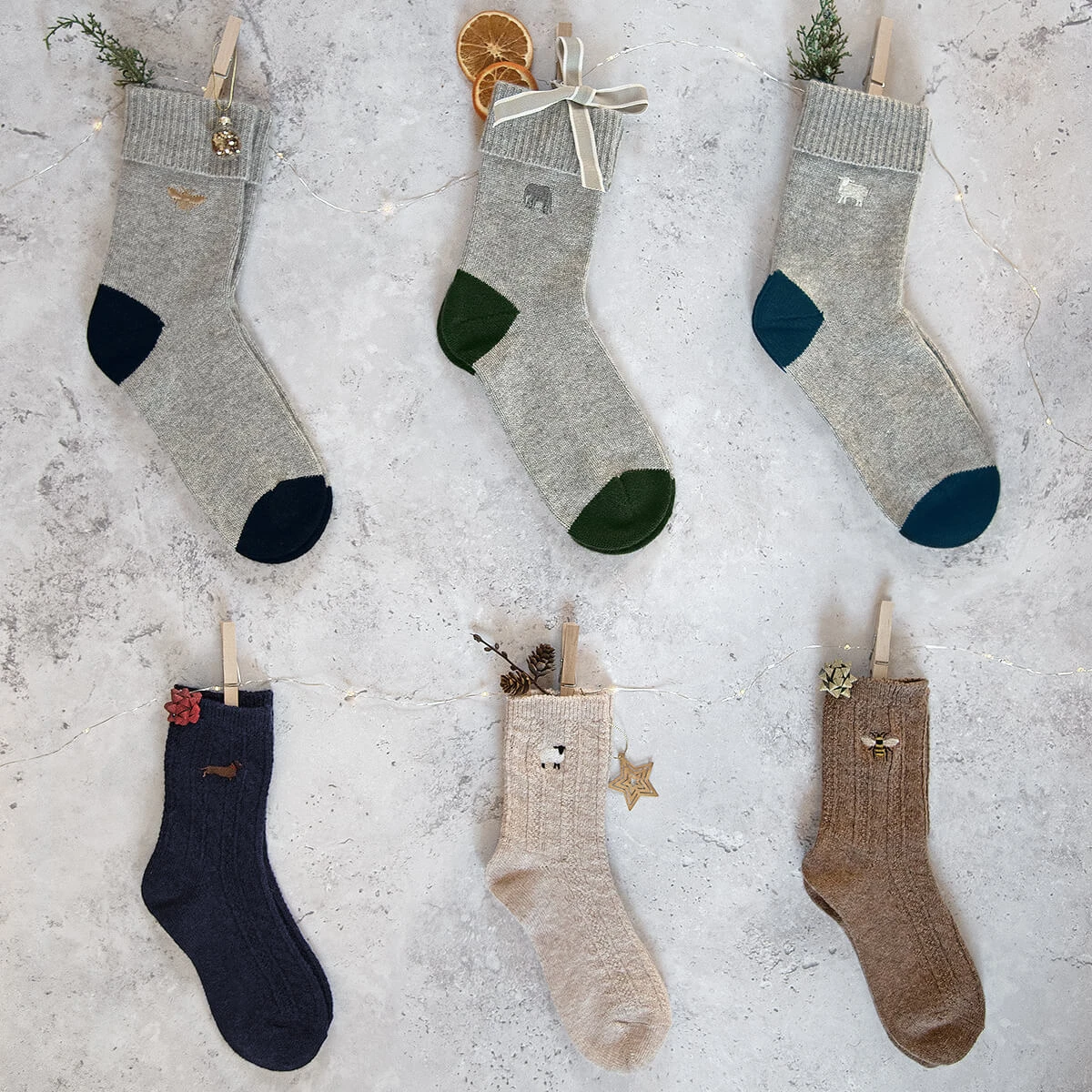 Bees Alpaca Socks Bees Alpaca Socks -Sophie Allport Shop cashmere socks collection flatlay lifestyle high res square 6da138fc c4d8 4fe6 bcce 6d77cfa66623