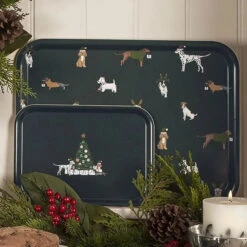 Christmas Dogs Serving Tray - Small 5 Christmas Dogs Serving Tray - Small -Sophie Allport Shop christmas dogs collection lifestyle high res 82df3476 b194 4d97 9fa3 d94ce3e56e75