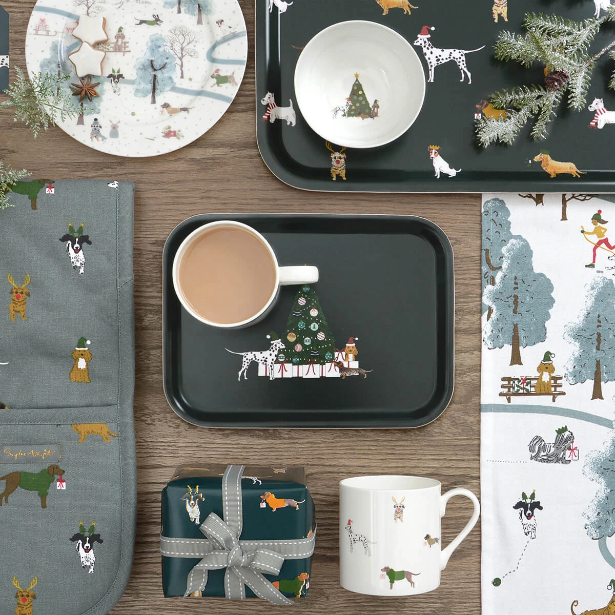 Christmas Dogs Serving Tray - Large Christmas Dogs Serving Tray - Large -Sophie Allport Shop christmas dogs kitchen collection flat lay lifestyle high res square 91273735 18f0 42f2 ac7e 16a053bbb72a