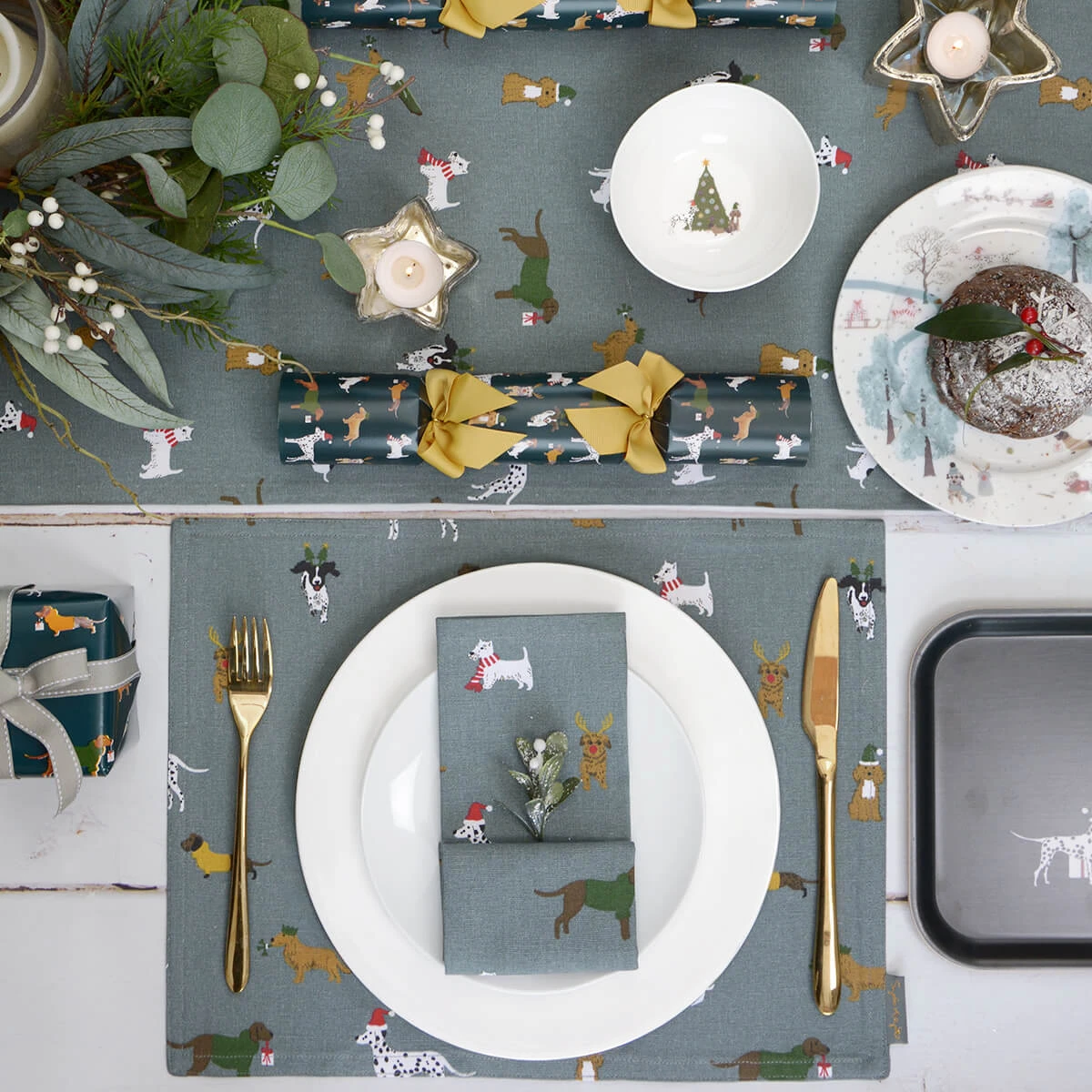 Christmas Dogs Napkins (Set of 4) Christmas Dogs Napkins (Set Of 4) -Sophie Allport Shop christmas dogs table setting portrait lifestyle high res square 0a7c43c4 08b4 4f47 9bd9 f385e89501c9