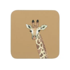 Giraffe Coasters (Set Of 4) -Sophie Allport Shop coc7701 giraffe zsl coaster set of 4 5 cut out high res square