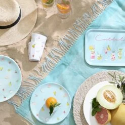 Cocktails Melamine Side Plate -Sophie Allport Shop cocktails beach picnic flat lay lifestyle high res square jpg 78f199a6 6601 4d0f bf6f 937fa6e31f80