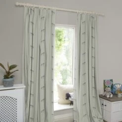 Zebra Sage Grey Made To Measure Curtains -Sophie Allport Shop crt67sgm2m zebra sage grey made to measure curtains lifestyle high res square